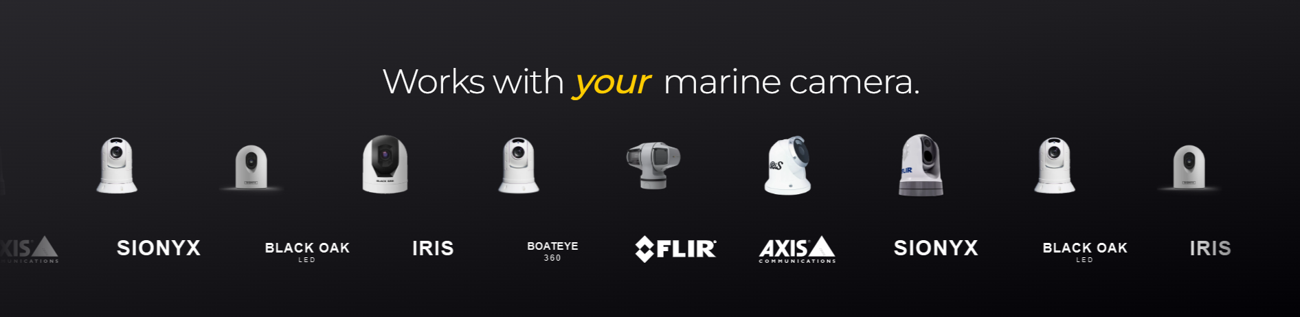 Works with your marine camera — original LOOKOUT camera compatibility visual